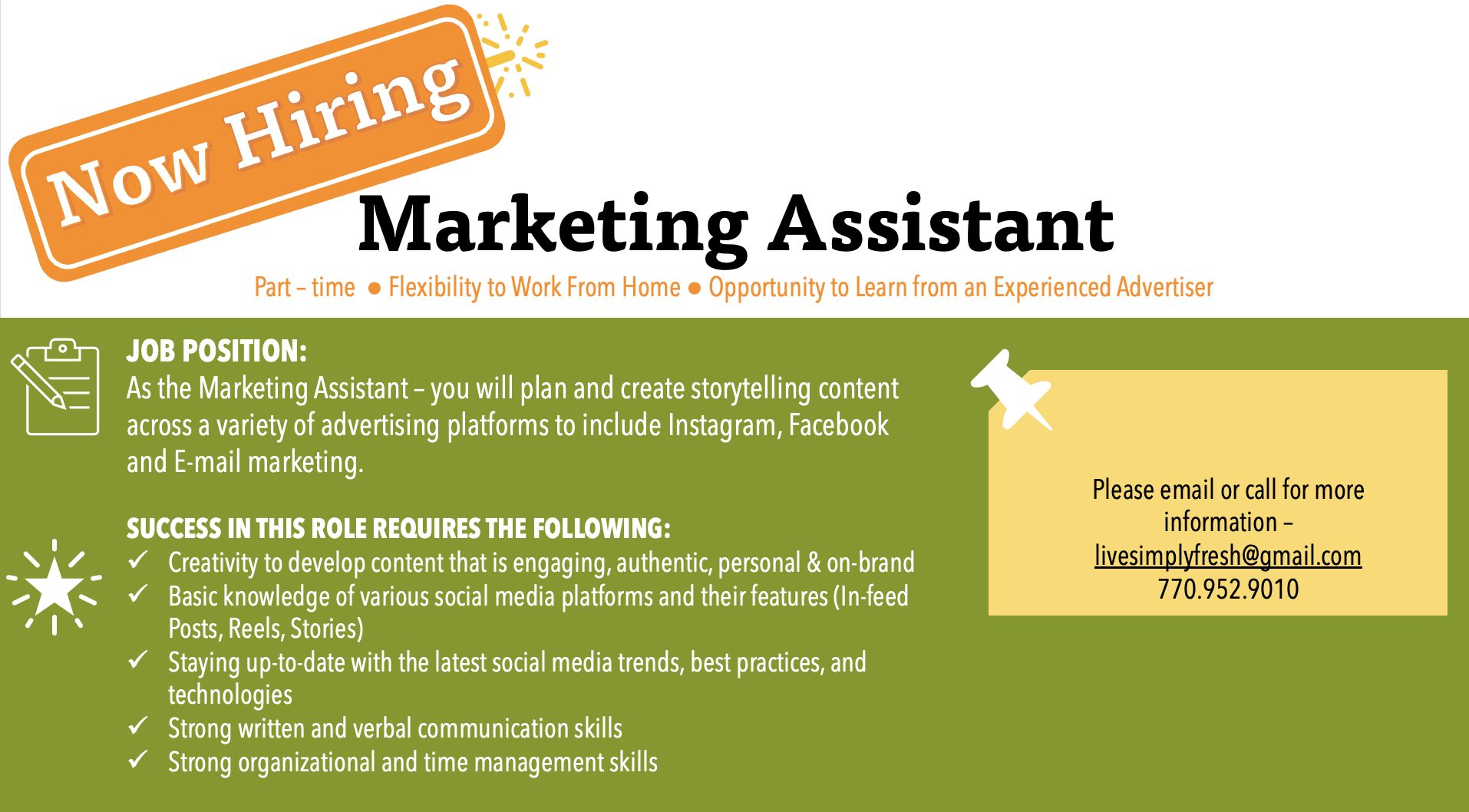Marketing Assistant